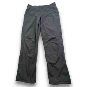 Lole Womens 10 Lined Hiking Pants Gray Ankle Zip Straight Leg APL05-10